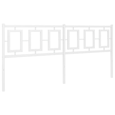 Metallinen sängynpääty valkoinen 180 cm