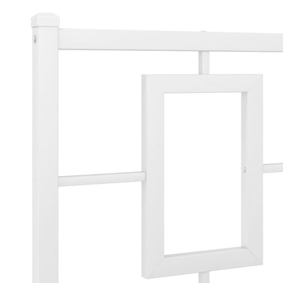 Metallinen sängynpääty valkoinen 193 cm