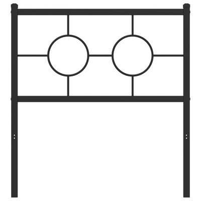 Metallinen sängynpääty musta 80 cm