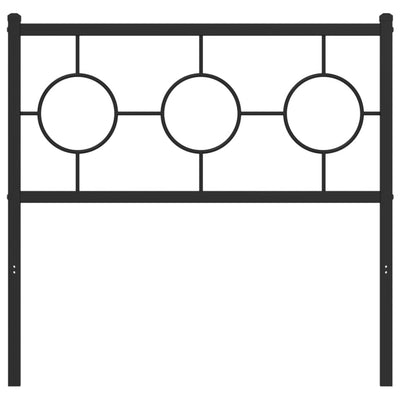 Metallinen sängynpääty musta 90 cm