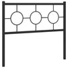 Metallinen sängynpääty musta 100 cm