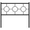 Metallinen sängynpääty musta 100 cm