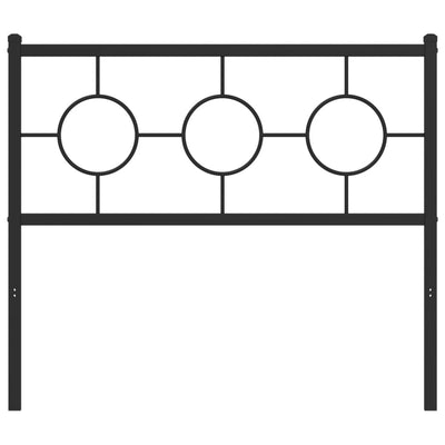Metallinen sängynpääty musta 100 cm
