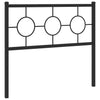 Metallinen sängynpääty musta 100 cm