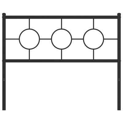 Metallinen sängynpääty musta 107 cm