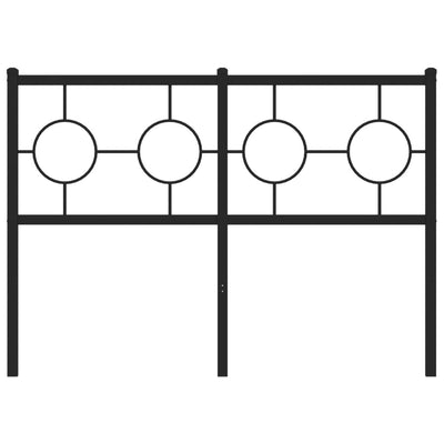 Metallinen sängynpääty musta 120 cm