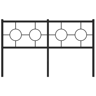 Metallinen sängynpääty musta 140 cm