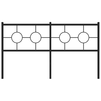 Metallinen sängynpääty musta 150 cm