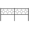 Metallinen sängynpääty musta 193 cm