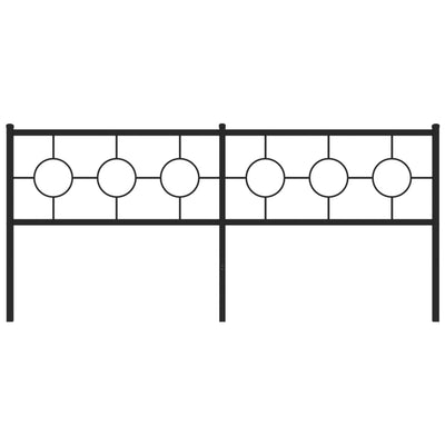 Metallinen sängynpääty musta 193 cm