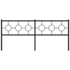 Metallinen sängynpääty musta 200 cm