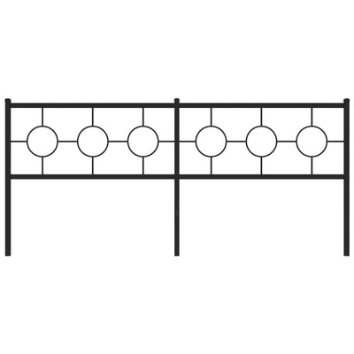 Metallinen sängynpääty musta 200 cm