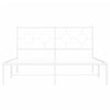 Valkoinen metallinen sängynrunko päädyllä Lulah 140x190cm