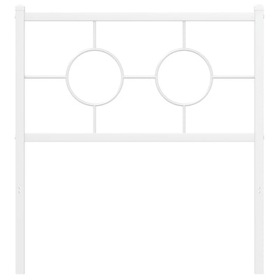Metallinen sängynpääty valkoinen 80 cm