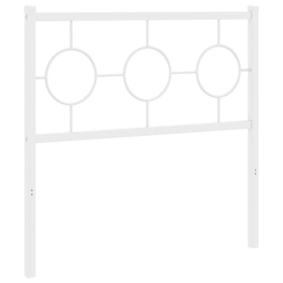 Metallinen sängynpääty valkoinen 90 cm