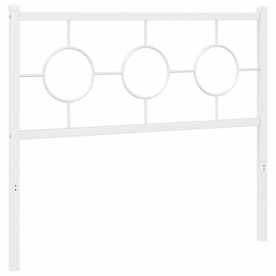 Metallinen sängynpääty valkoinen 100 cm