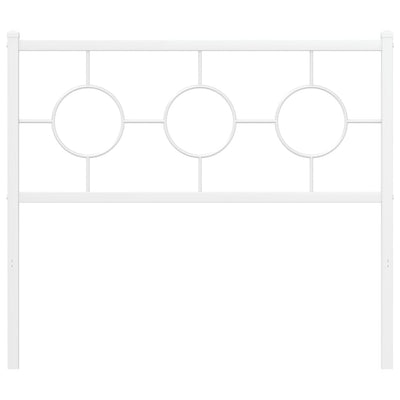 Metallinen sängynpääty valkoinen 100 cm