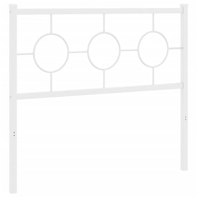 Metallinen sängynpääty valkoinen 100 cm