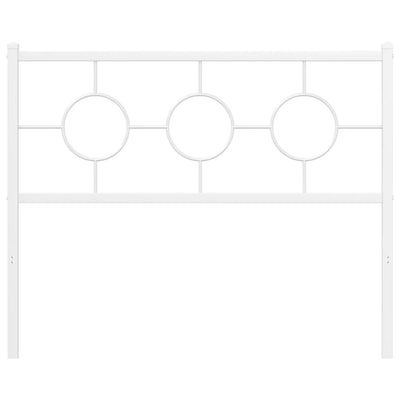 Metallinen sängynpääty valkoinen 107 cm