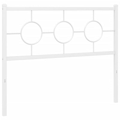 Metallinen sängynpääty valkoinen 107 cm