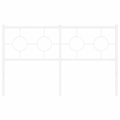 Valkoinen metallinen sängynpääty Suhar 140cm