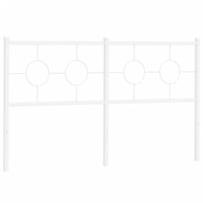 Metallinen sängynpääty valkoinen 150 cm