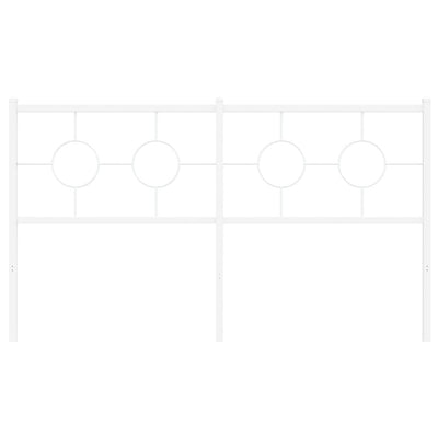Metallinen sängynpääty valkoinen 150 cm