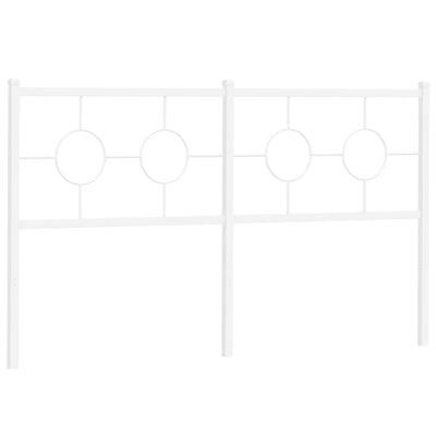 Metallinen sängynpääty valkoinen 150 cm