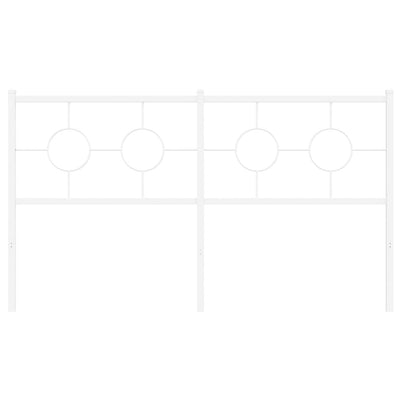 Metallinen sängynpääty valkoinen 160 cm