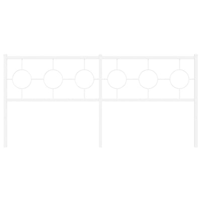 Metallinen sängynpääty valkoinen 180 cm