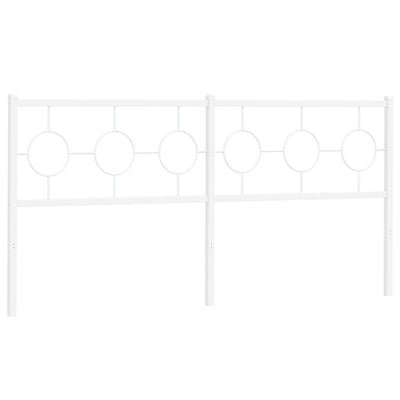 Metallinen sängynpääty valkoinen 180 cm