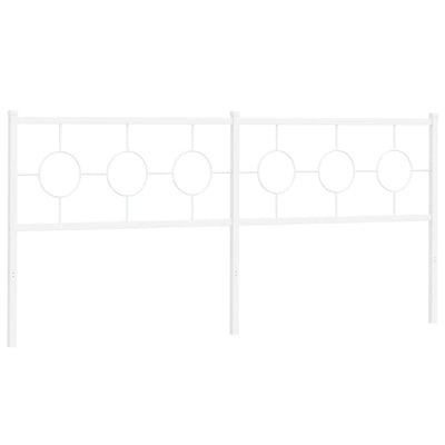 Metallinen sängynpääty valkoinen 193 cm