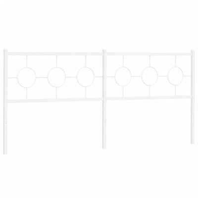 Metallinen sängynpääty valkoinen 193 cm