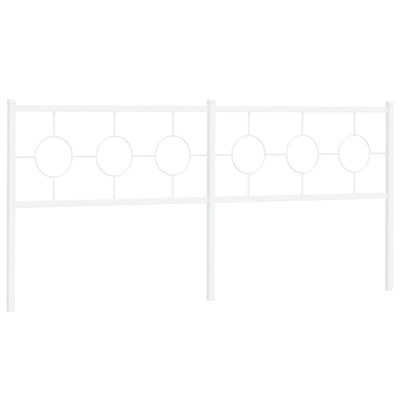 Metallinen sängynpääty valkoinen 200 cm