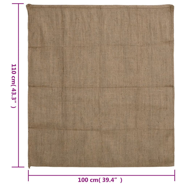 Juuttisäkit 10 kpl 100x110 cm 100 % juuttia 340 gsm