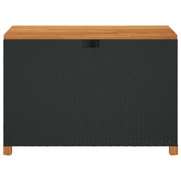 Musta puutarhan säilytyslaatikko Osinela 110x55x63cm (polyrottinki)