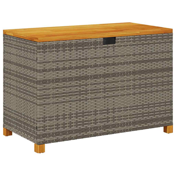 Harmaa puutarhan säilytyslaatikko Osinela 110x55x63cm (polyrottinki)