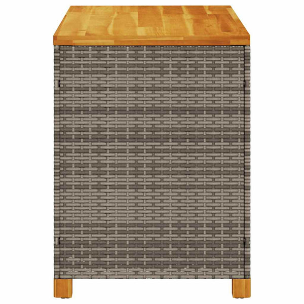 Harmaa puutarhan säilytyslaatikko Osinela 110x55x63cm (polyrottinki)