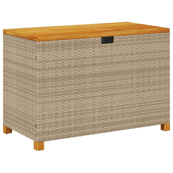 Beige puutarhan säilytyslaatikko Osinela 110x55x63cm (polyrottinki)