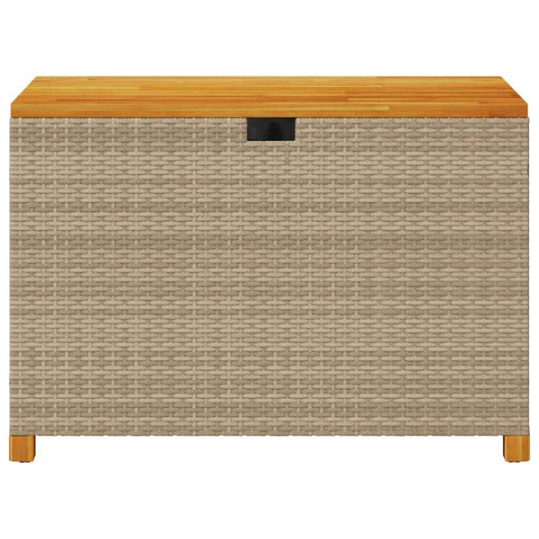Beige puutarhan säilytyslaatikko Osinela 110x55x63cm (polyrottinki)
