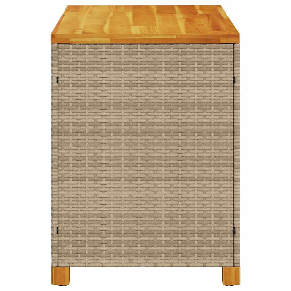 Beige puutarhan säilytyslaatikko Osinela 110x55x63cm (polyrottinki)