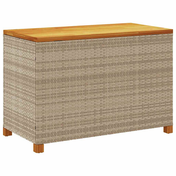 Beige puutarhan säilytyslaatikko Osinela 110x55x63cm (polyrottinki)