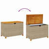 Beige puutarhan säilytyslaatikko Osinela 110x55x63cm (polyrottinki)
