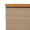 Beige puutarhan säilytyslaatikko Osinela 110x55x63cm (polyrottinki)