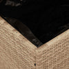 Beige puutarhan säilytyslaatikko Osinela 110x55x63cm (polyrottinki)