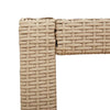Puutarhan sivupöytä puulevyllä beige 100x40x75 cm polyrottinki