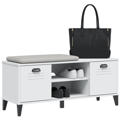 Valkoinen kenkäpenkki viken Obrenia 106x35x45cm (mänty)