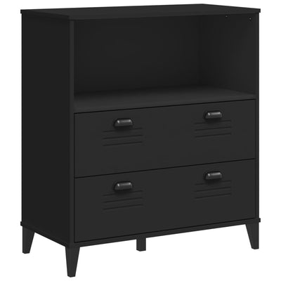 Kirjahylly VIKEN musta 80x40x90 cm tekninen puu