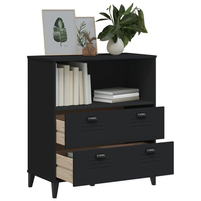Kirjahylly VIKEN musta 80x40x90 cm tekninen puu