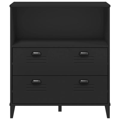 Kirjahylly VIKEN musta 80x40x90 cm tekninen puu